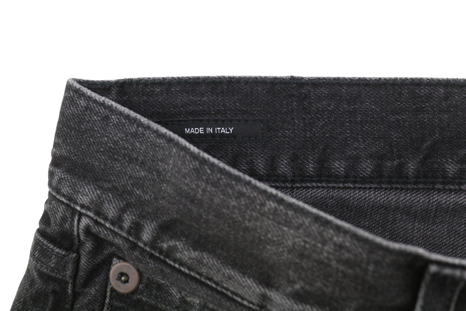 R13 Boyfriend Women Jeans 27 Wilson Black Faded Washed Cropped Relaxed Denim