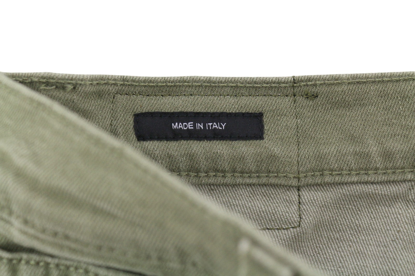 R13 Jane Women Jeans 25 Olive Green Stretch Loose Straight High Waist RRP€699