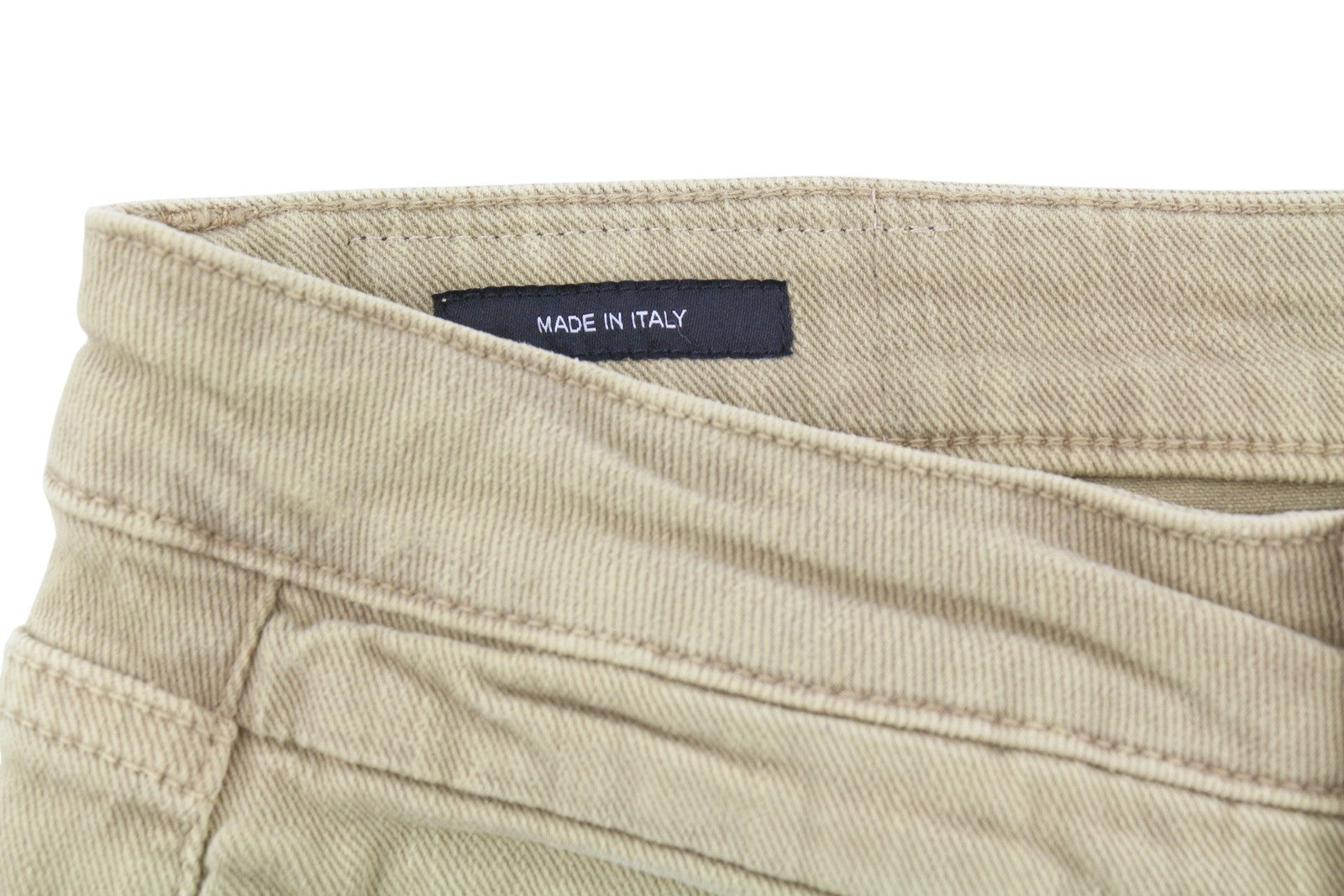 R13 Boy Straight Women Jeans 29 Khaki Stretchy Faded Cropped Casual RRP€699