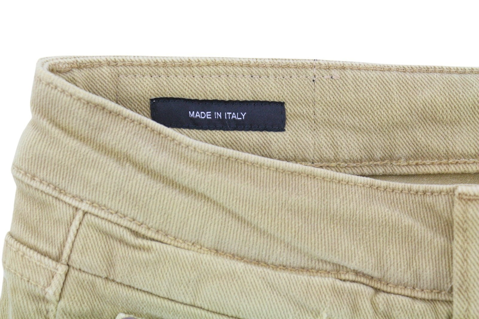 R13 Boy Straight Women Jeans 28 Khaki Stretch Cropped Ankled Light Denim RRP€699