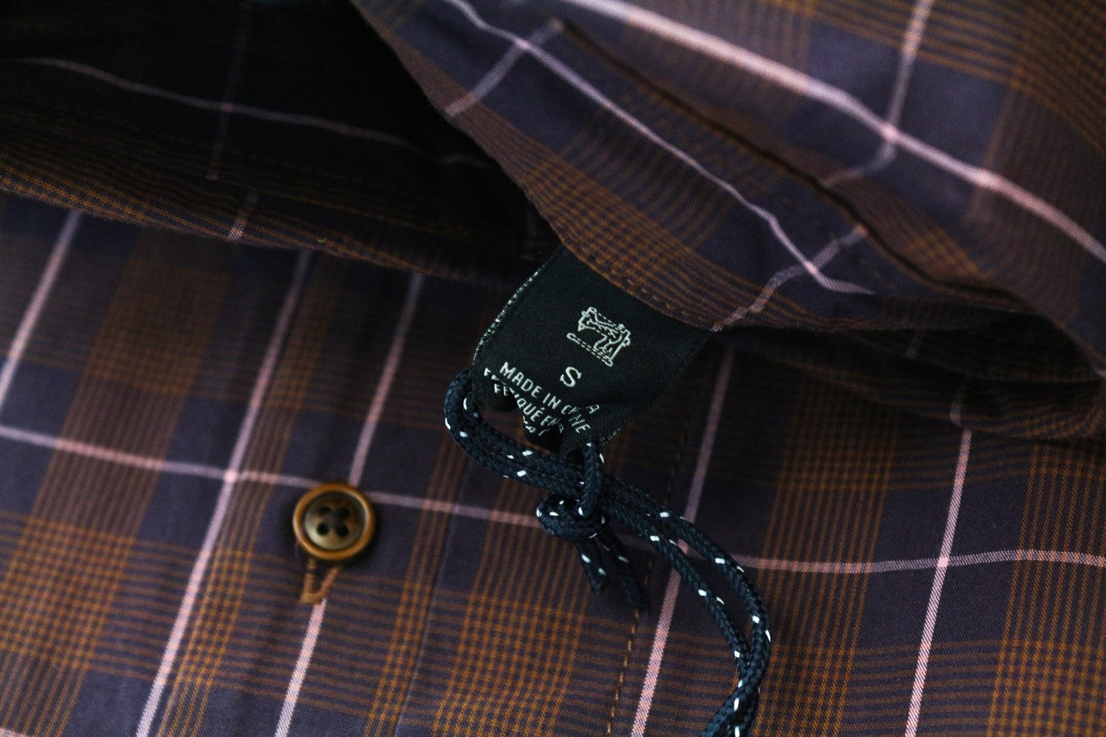 SCOTCH & SODA Ams Couture Men's Shirt S Checked Pattern Purple Brown Cotton