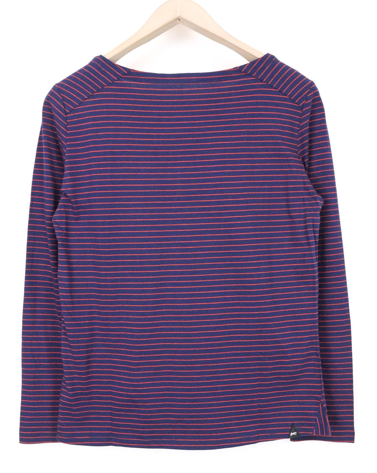 DENHAM Glide Women's T-Shirt XS Navy Red Stripe Cotton Long Sleeve Casual