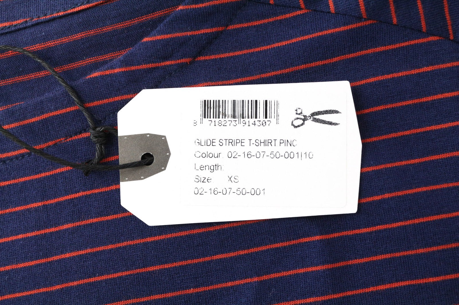 DENHAM Glide Women's T-Shirt XS Navy Red Stripe Cotton Long Sleeve Casual