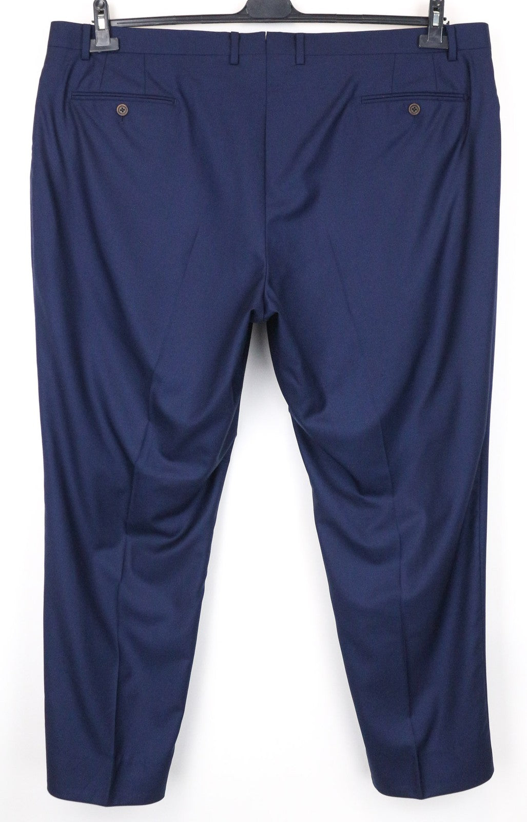 SUITSUPPLY Lazio Men's Trousers UK54S Blue Wool Pleated Front Business Formal