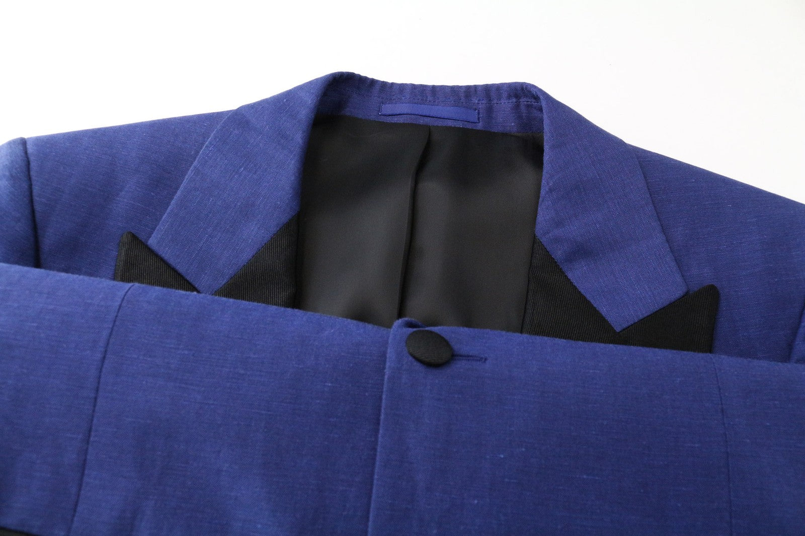 SUITSUPPLY New Verona Tux Men's Blazer UK38R Blue Wool Linen Single-Breasted