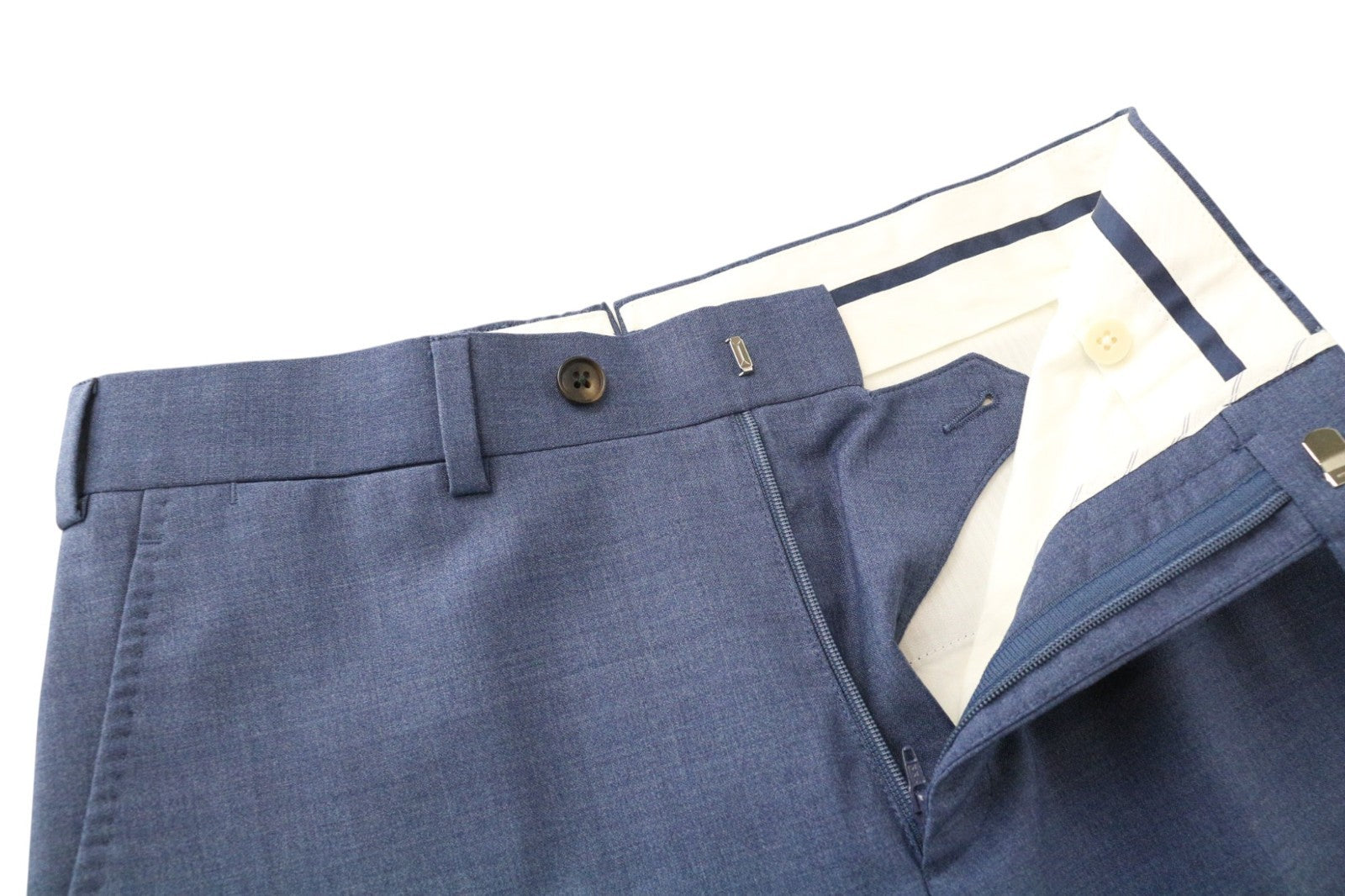 SUITSUPPLY Napoli Men's Suit UK34R Blue Wool Super 110's Lined 2 Piece Classic