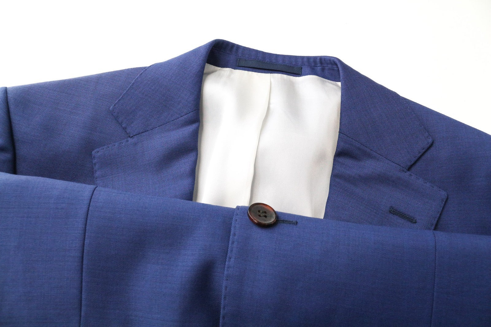 SUITSUPPLY Napoli Men's Suit UK36R Blue Wool Super 110's 2 Piece Single-Breasted