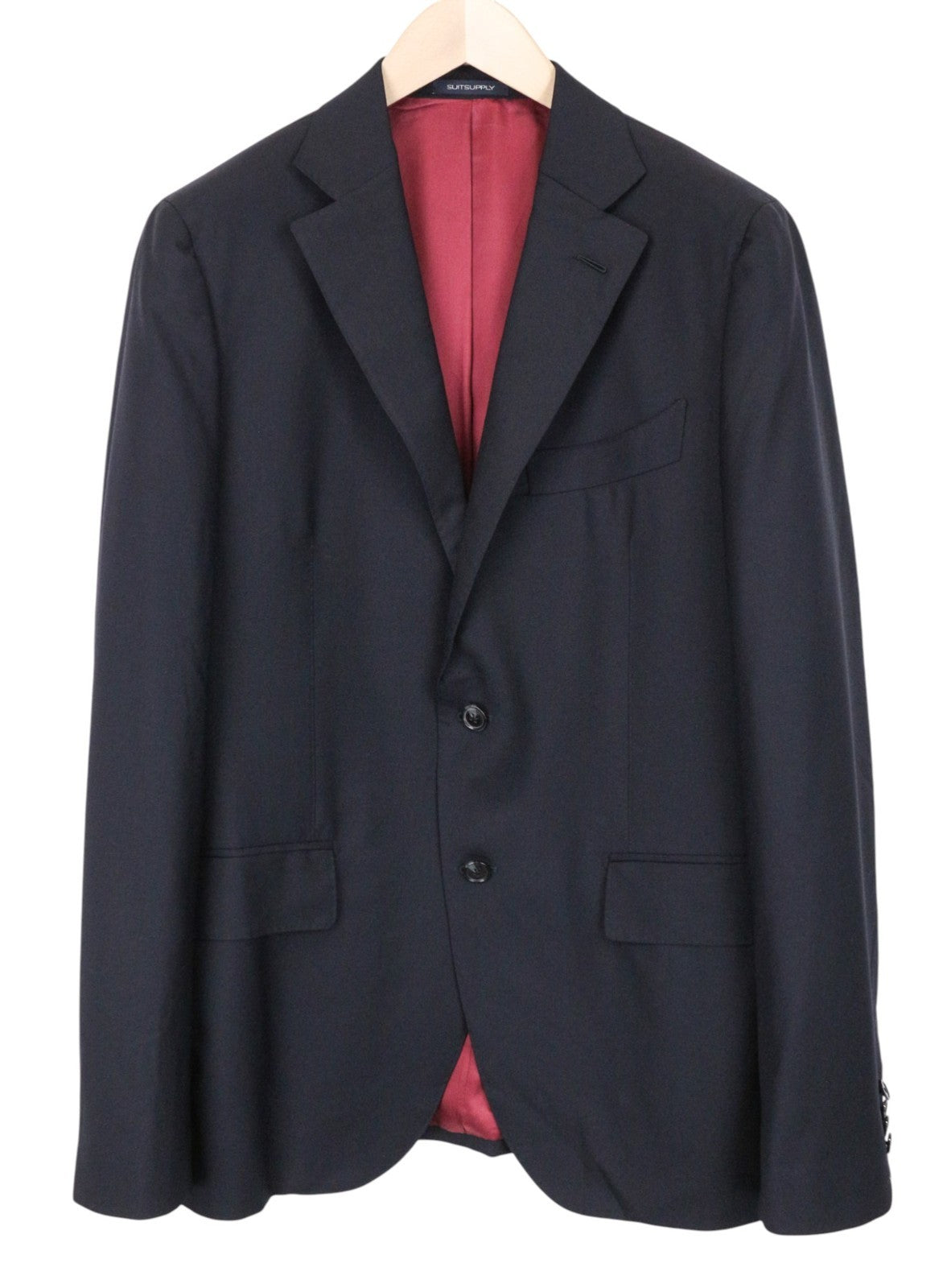 SUITSUPPLY La Spalla Men's Suit UK42R Blue Wool 3 Piece Single-Breasted Classic