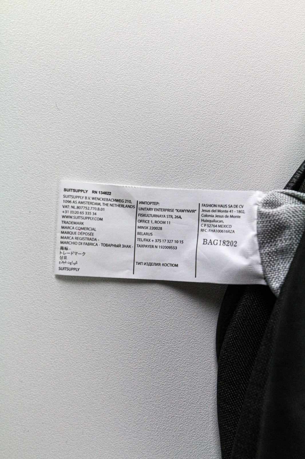 SUITSUPPLY Men's Bag OS Brown Grey Leather Casual Detailed Backpack for Work