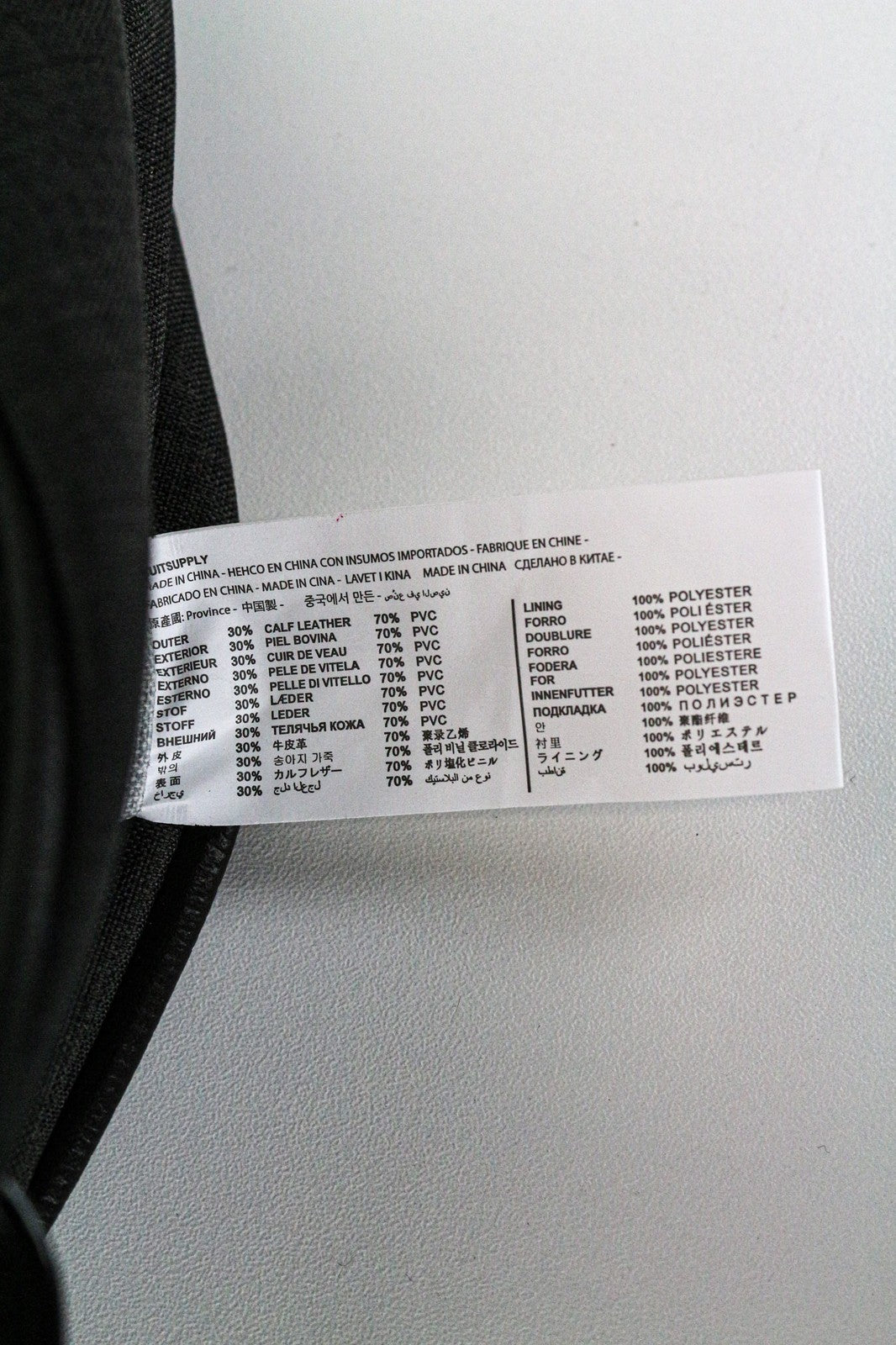 SUITSUPPLY Men's Bag OS Brown Grey Leather Casual Detailed Backpack for Work