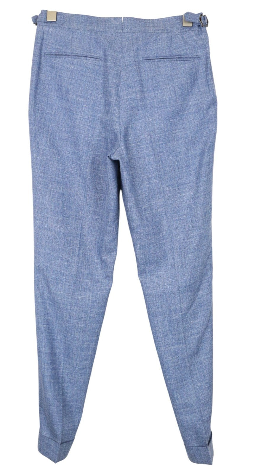 SUITSUPPLY La Spalla Men's Suit UK34R Peak Lapel Blue Wool Silk Linen 2 Piece