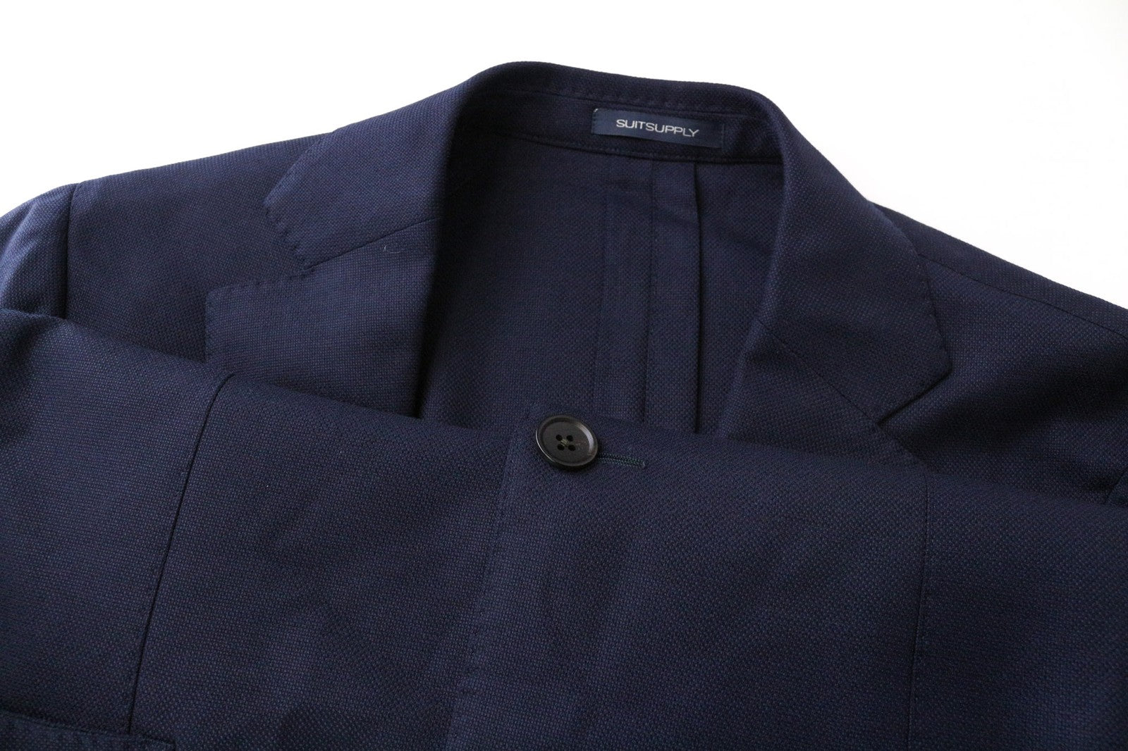 SUITSUPPLY Havana Men's Suit UK38S Slim 2 Piece Blue Formal Wool Stretch Unlined