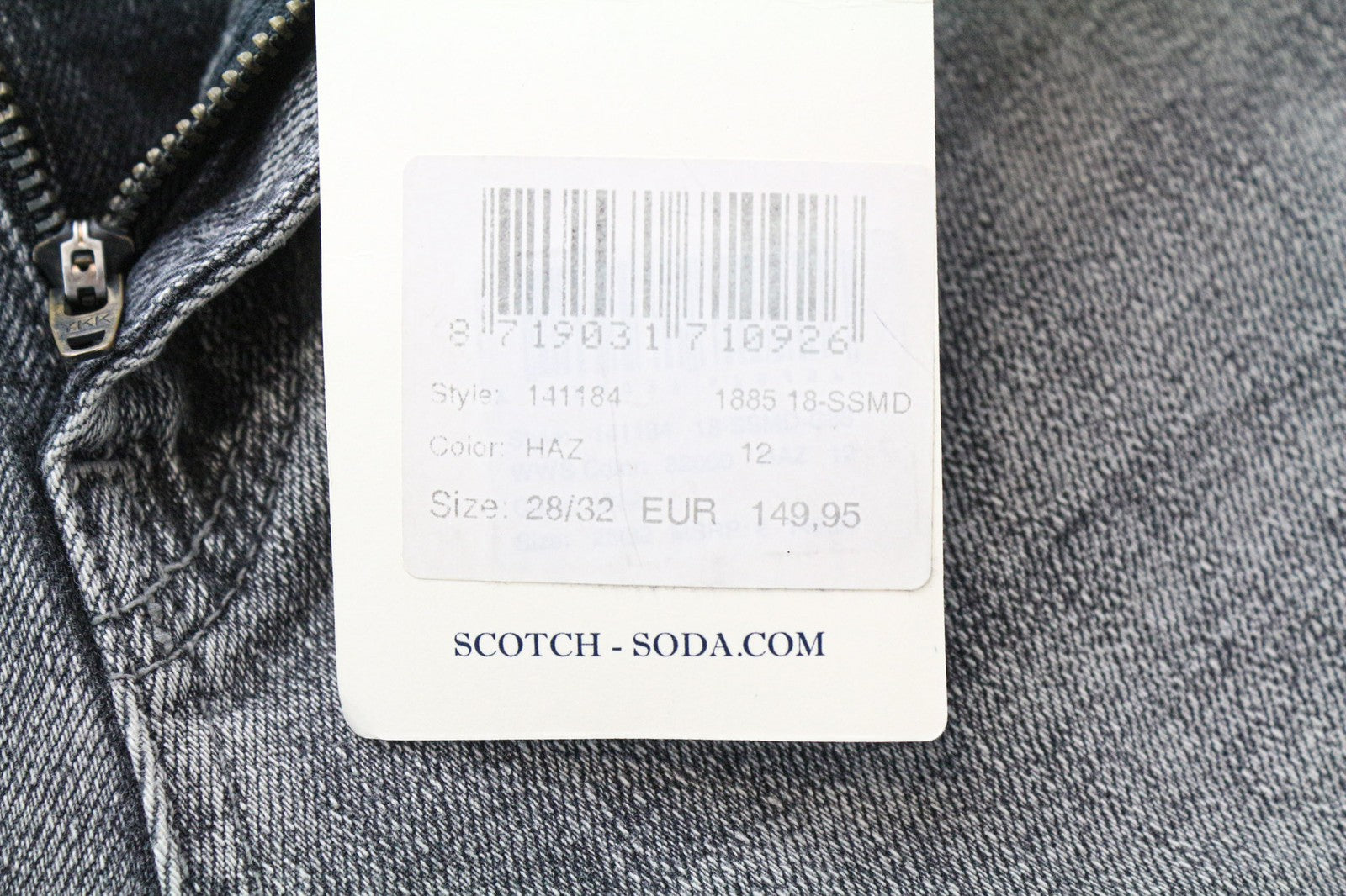 SCOTCH & SODA Skim X Women's Jeans W28/L32 Skinny Grey Cotton Ripped Knee
