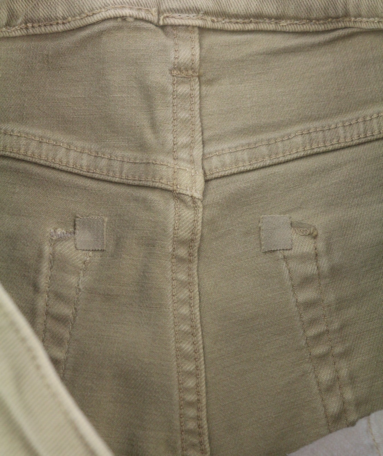 R13 Boy Straight Women Jeans 28 Khaki Stretch Washed Ankled Light Denim RRP€699