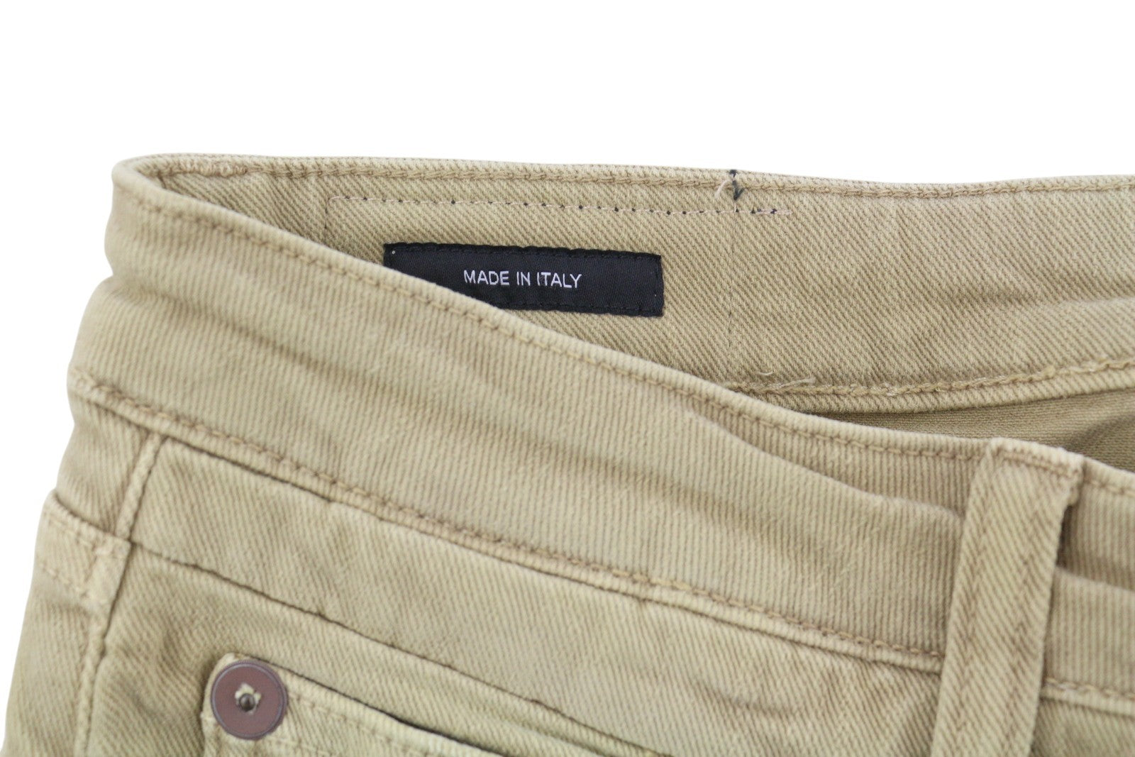 R13 Boy Straight Women Jeans 28 Khaki Stretch Washed Ankled Light Denim RRP€699