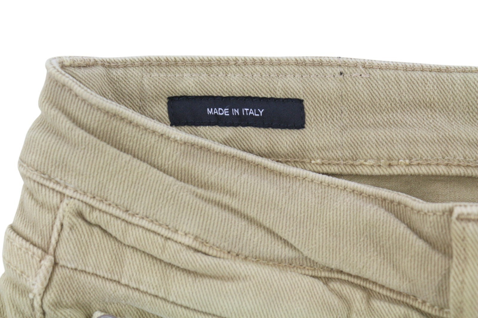 R13 Boy Straight Women Jeans 28 Khaki Stretch Faded Ankled Light Denim RRP€699