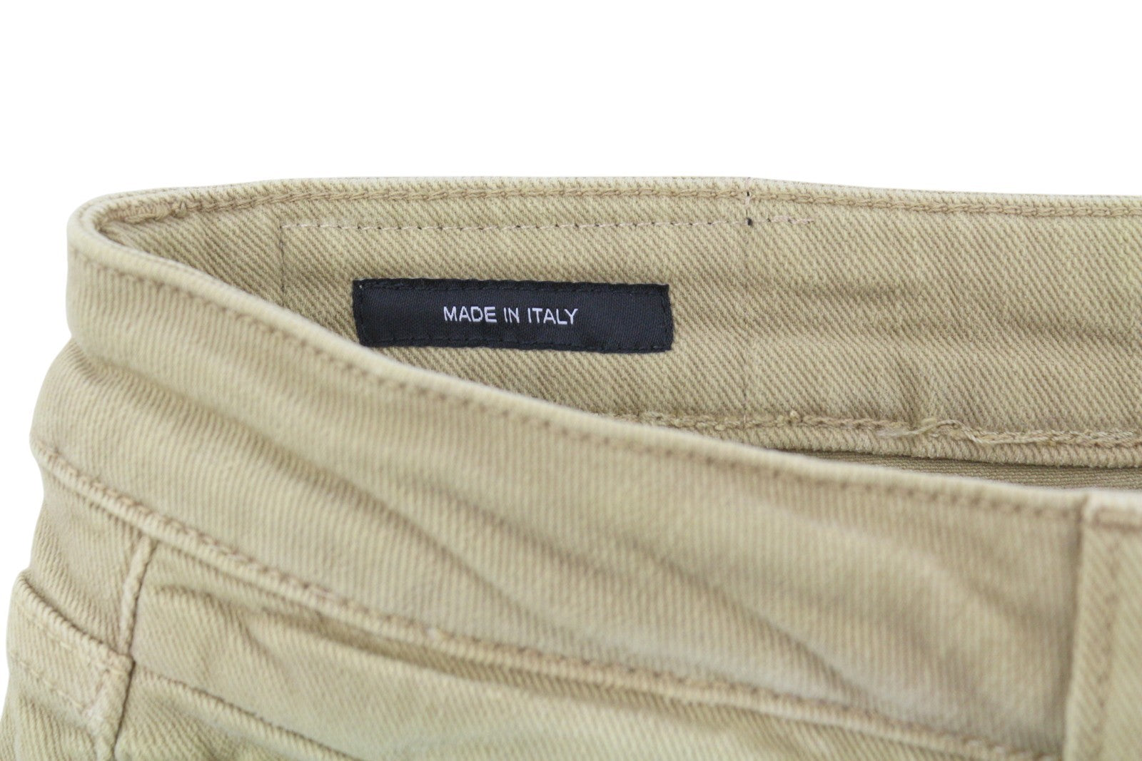 R13 Boy Straight Women Jeans 28 Khaki Stretch Denim Cropped Pockets RRP€699