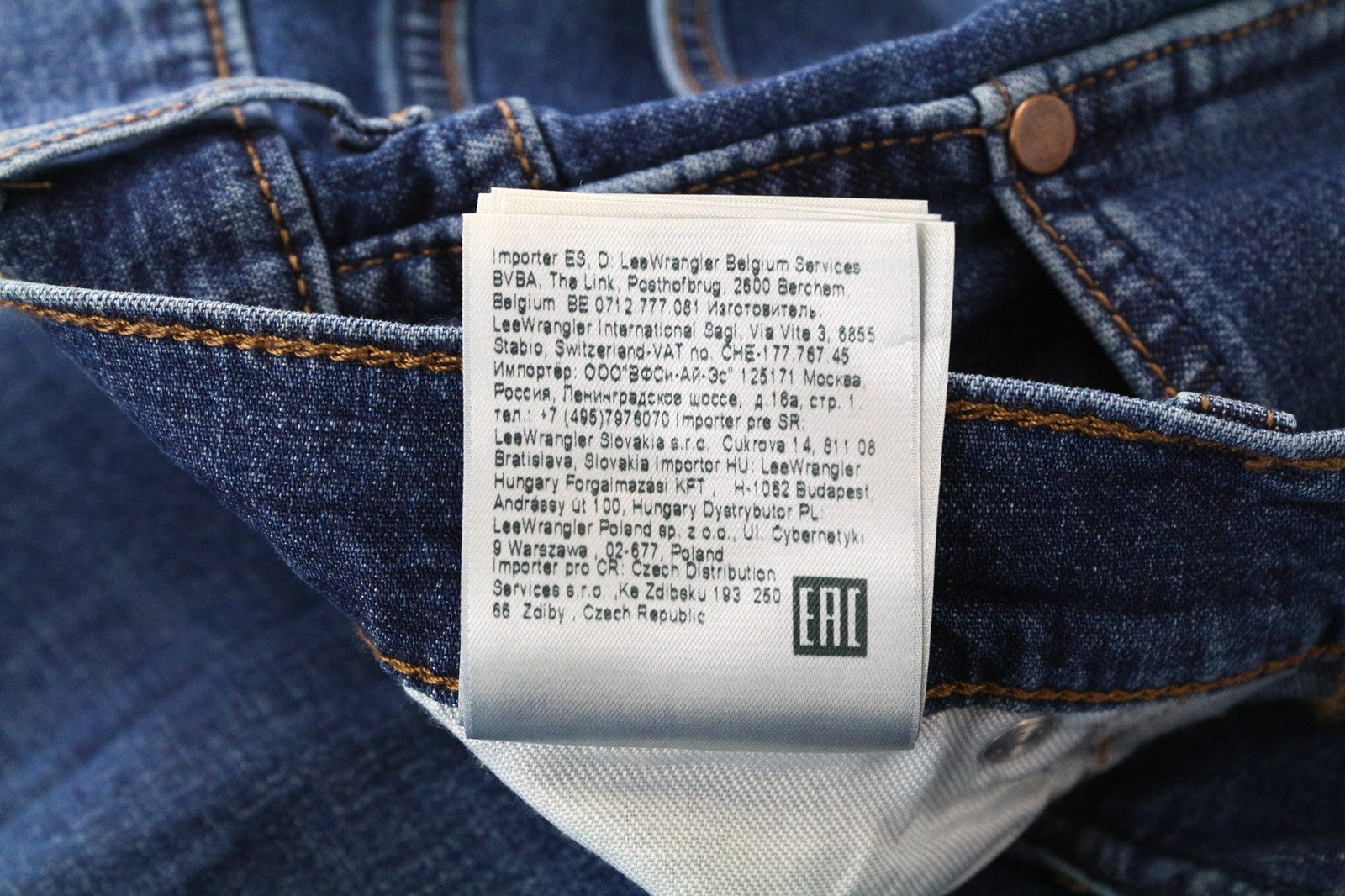 WRANGLER Greensboro Men's Jeans W31/L34 Straight Fit Blue Wash Cotton Denim