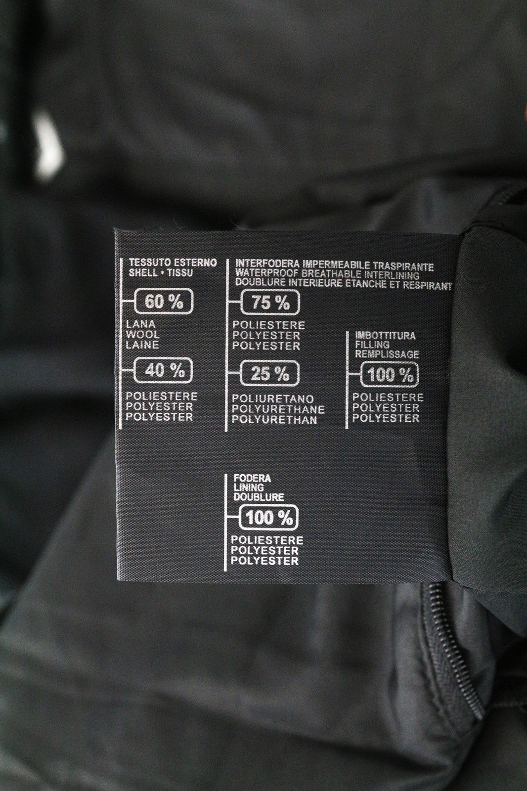 TUCANO URBANO New Carmen Women's Coat IT42 Black Wool Blend Windproof Biker