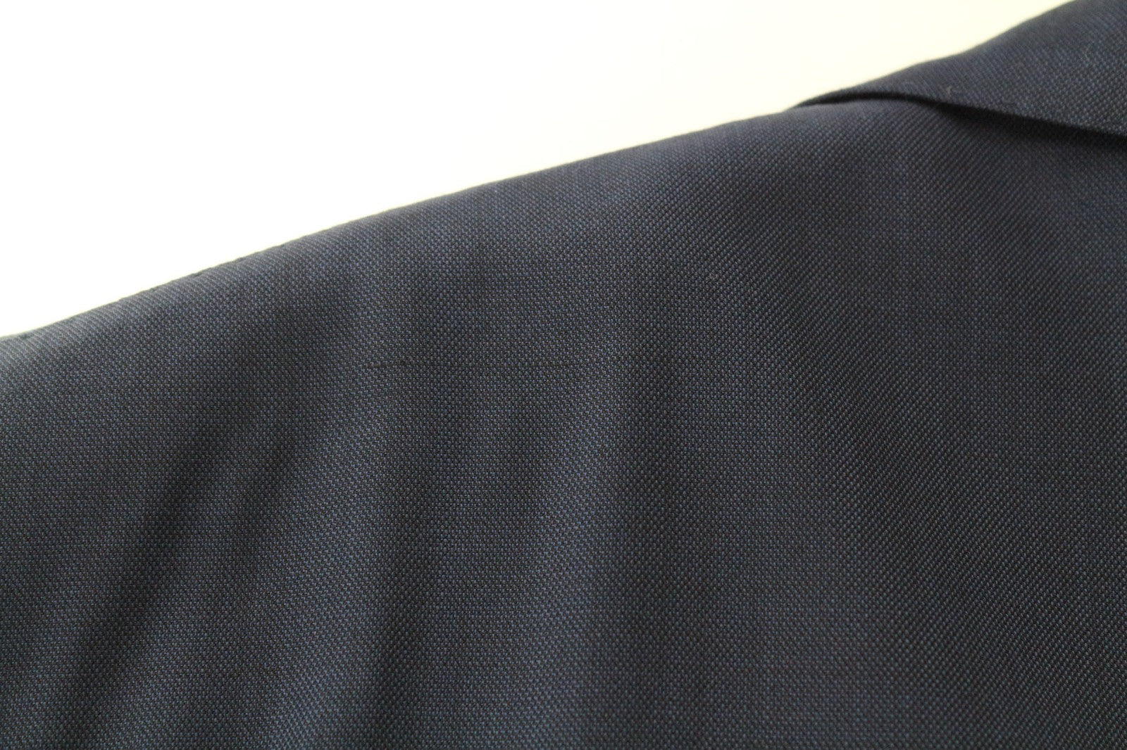 SUITSUPPLY La Spalla vyriškas švarkas UK42L Slim su „Bird's Eye“ mėlyna vilnone striuke, S130 languotais raštais 