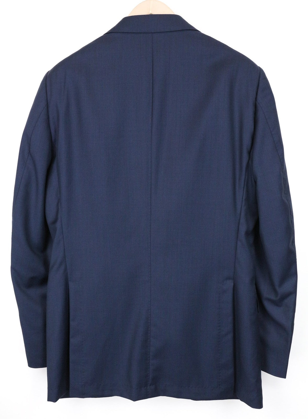 SUITSUPPLY La Spalla vyriškas švarkas UK42L Slim su „Bird's Eye“ mėlyna vilnone striuke, S130 languotais raštais 