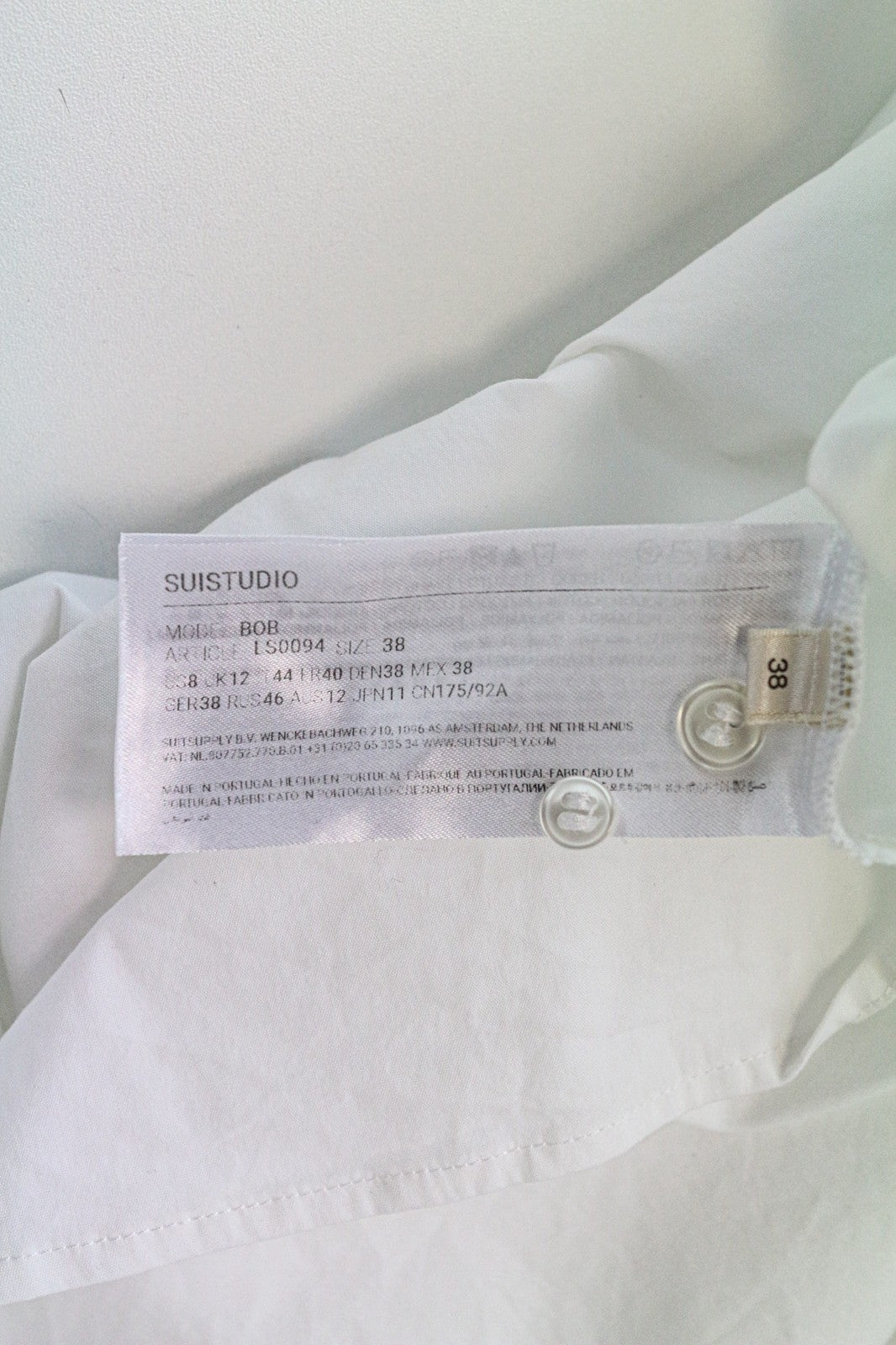 SUISTUDIO Bob Women's Top UK12 White Slim Off-Shoulder Boat Neck Stretch Cotton