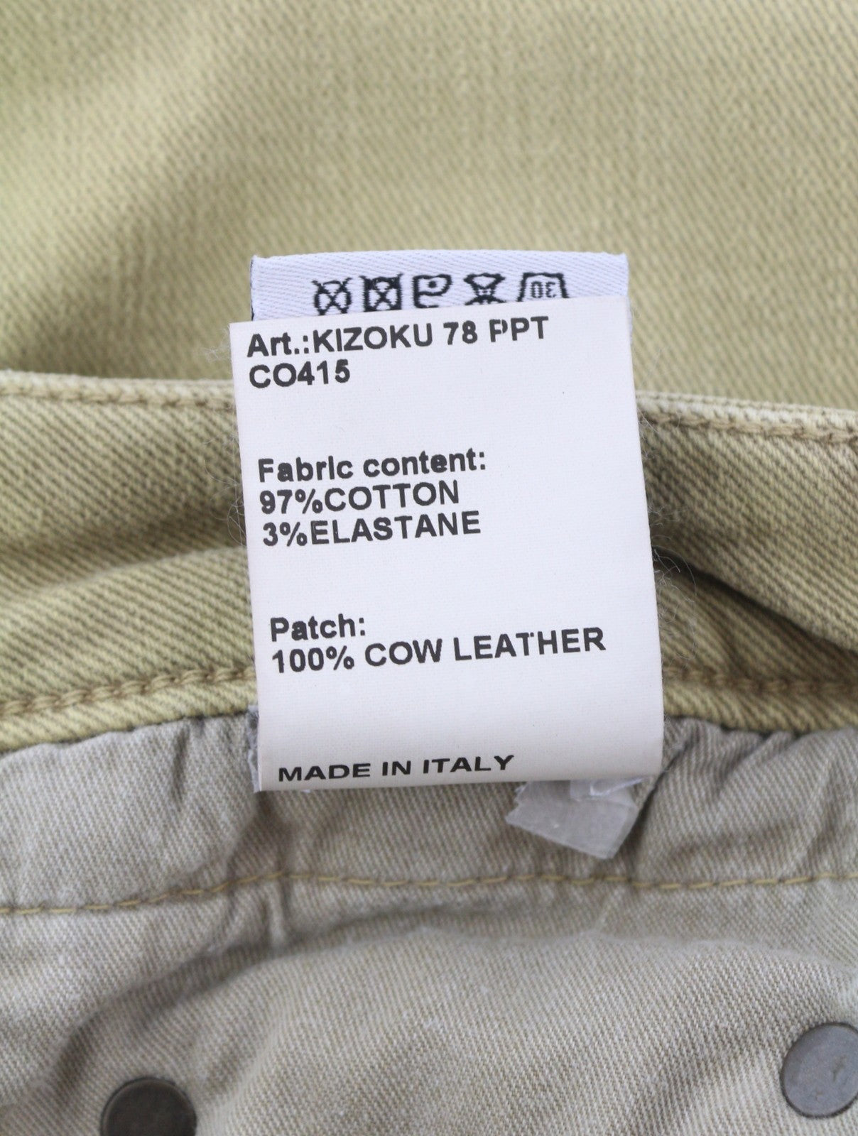 R13 Boy Straight Women Jeans 26 Khaki Stretchy Washed Ankle Length Logo RRP€699