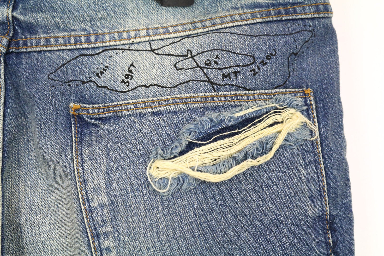 SCOTCH & SODA Fleet Men's Jeans W33/L34 3D Anti-Fit Blue Ripped Painted Button