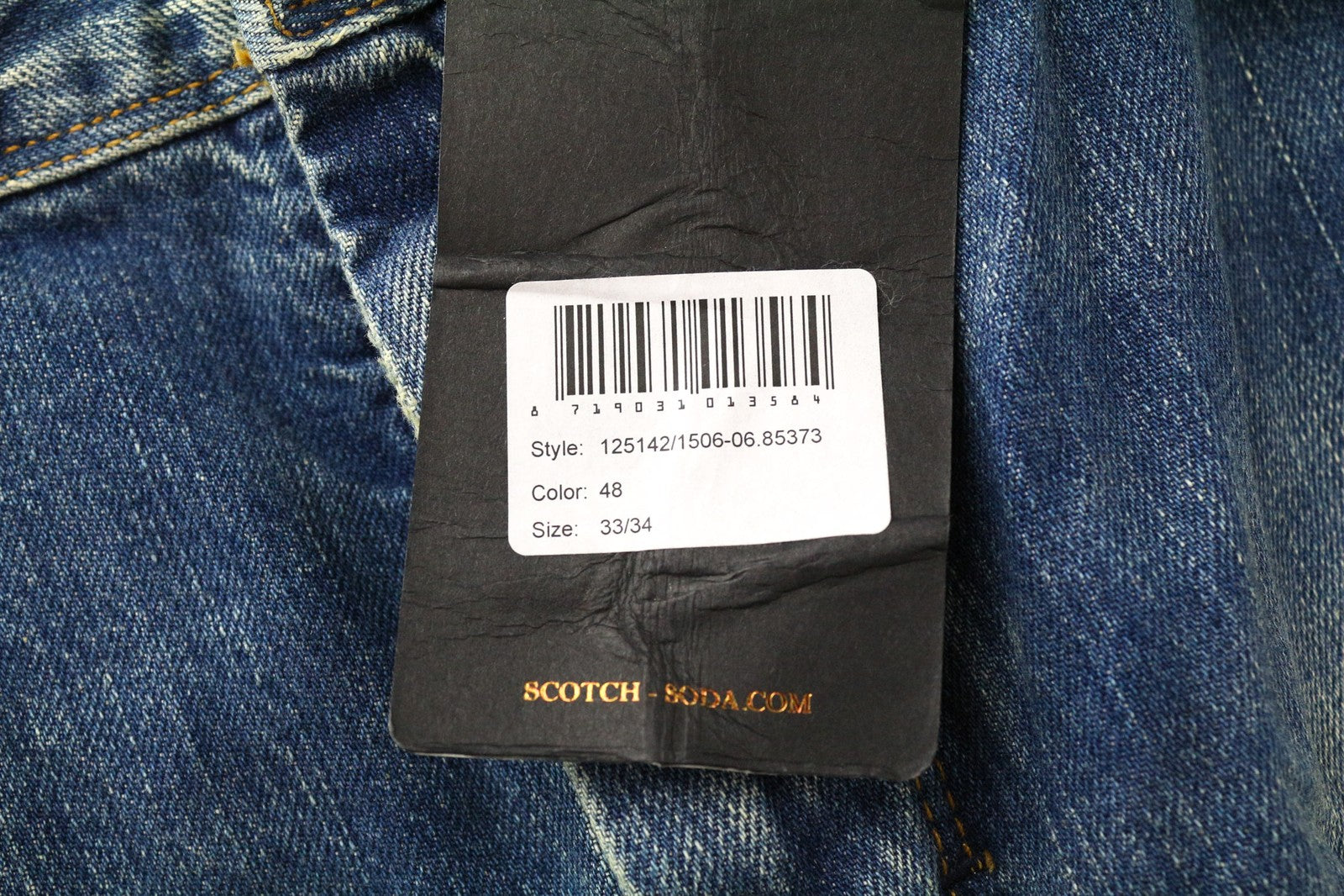 SCOTCH & SODA Fleet Men's Jeans W33/L34 3D Anti-Fit Blue Ripped Painted Button