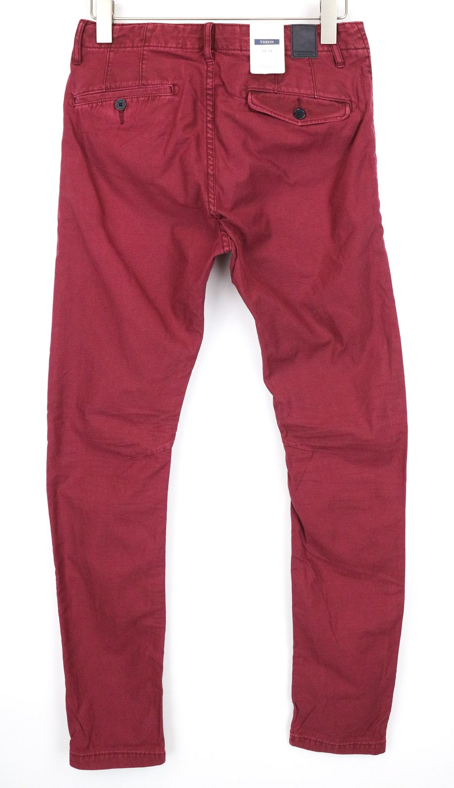 SCOTCH & SODA Theon Men's Trousers W29/L34 Red Slim Non-Stretch Chino Pants