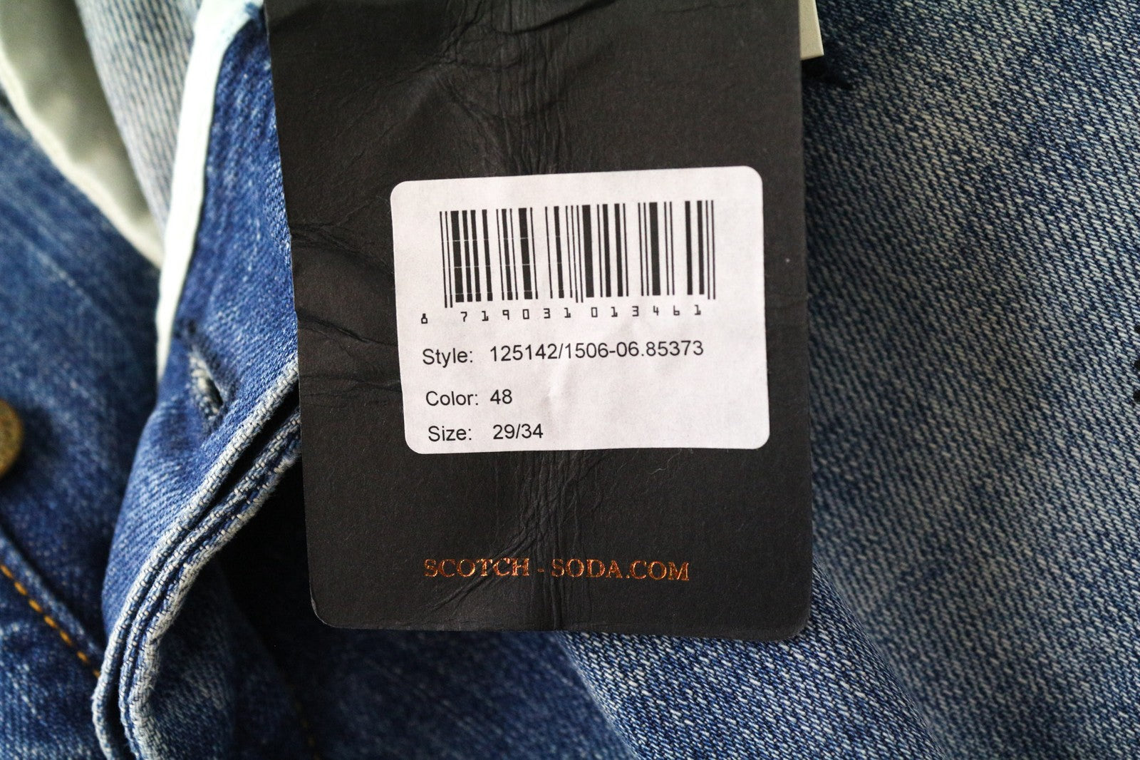 SCOTCH & SODA Fleet Men's Jeans W29/L34 3D Anti-Fit Blue Distressed Painted Btn