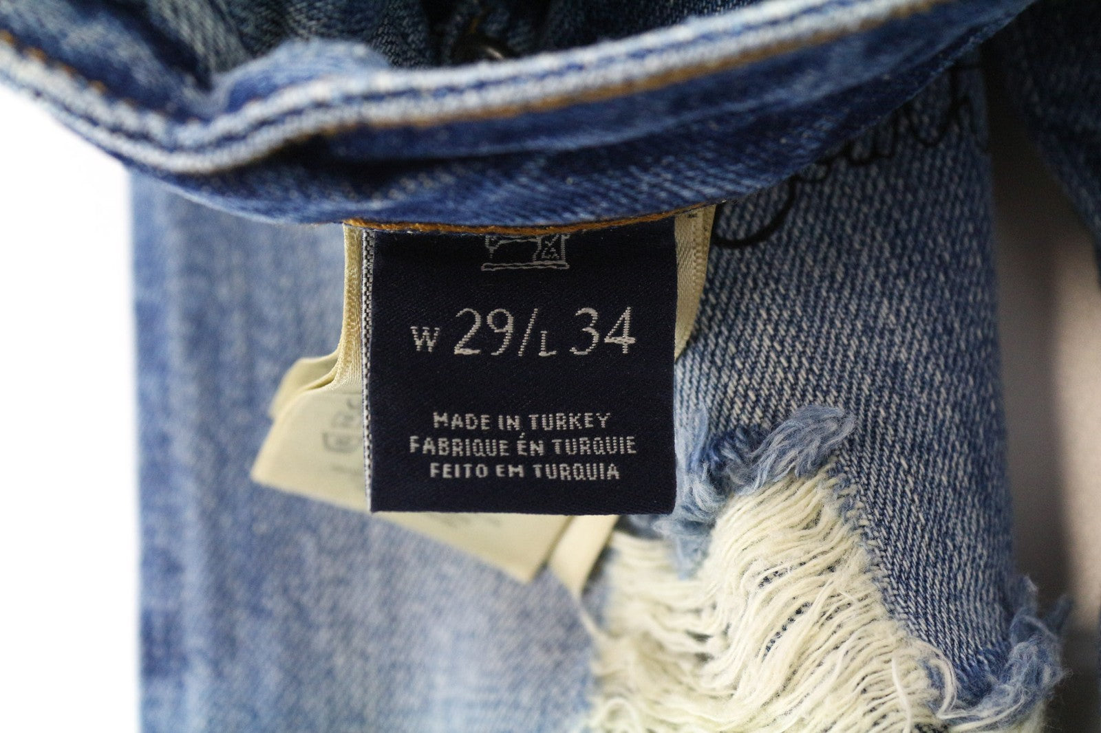 SCOTCH & SODA Fleet Men's Jeans W29/L34 3D Anti-Fit Blue Distressed Painted Btn