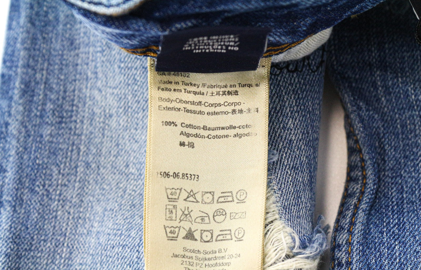 SCOTCH & SODA Fleet Men's Jeans W29/L34 3D Anti-Fit Blue Distressed Painted Btn