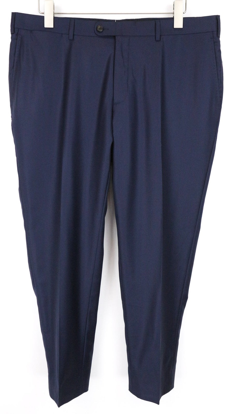 SUITSUPPLY Brescia Men's Trousers UK40S Slim Wool Blue Twill Flat Front Pants