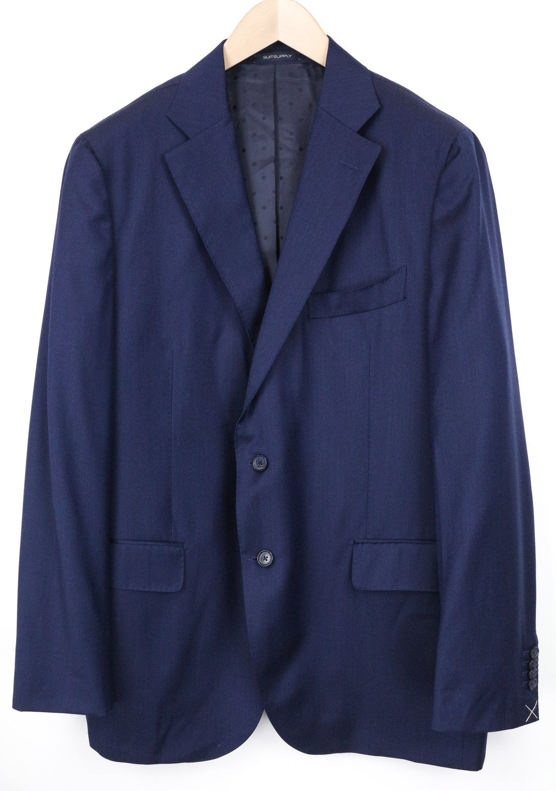 SUITSUPPLY La Spalla Men's Blazer UK48R Slim Melange Navy Wool S130s Formal