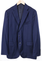SUITSUPPLY La Spalla Men's Blazer UK48R Slim Melange Navy Wool S130s Formal