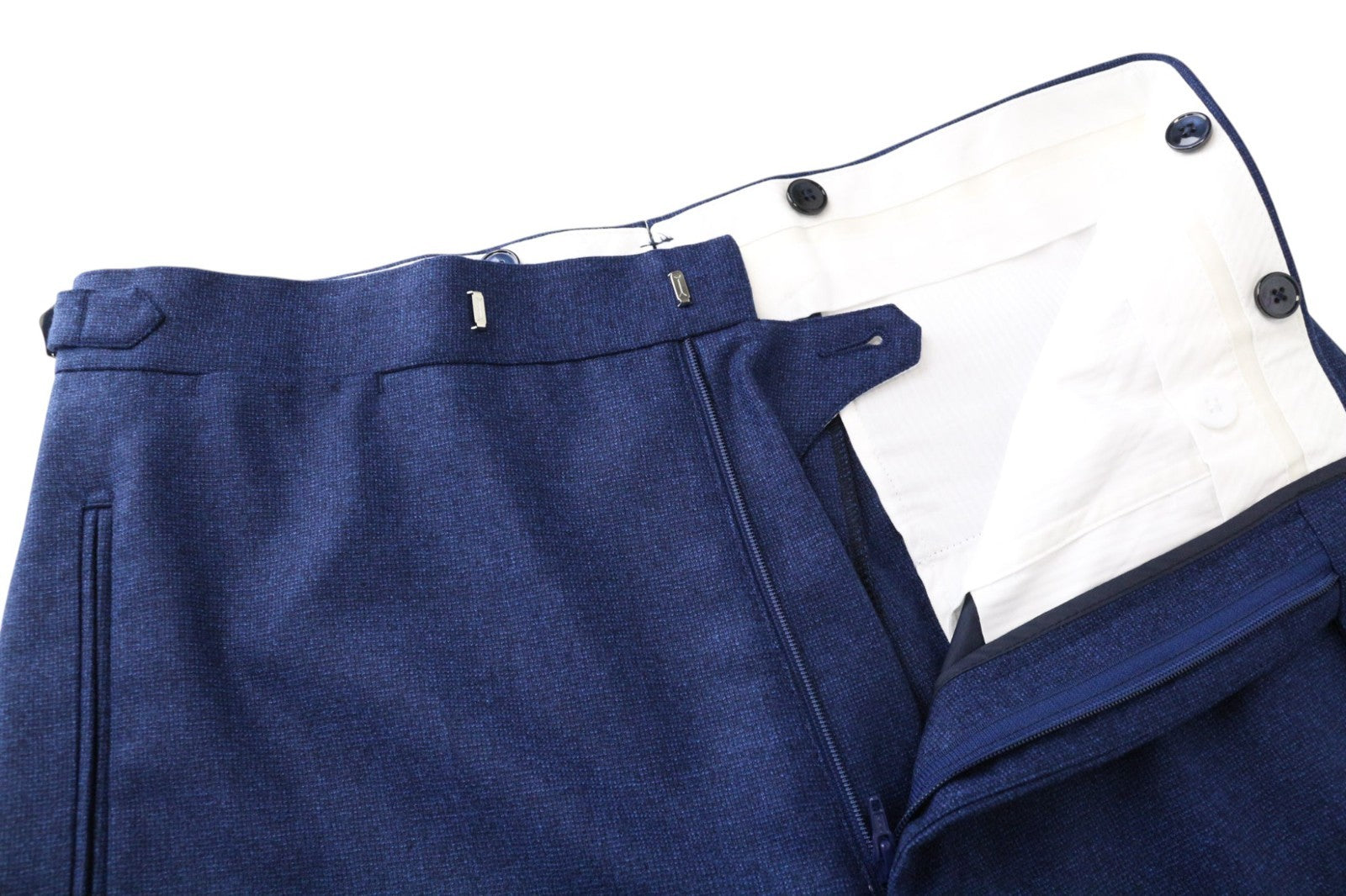 SUITSUPPLY La Spalla Men's Suit UK36S Mid Blue Slim 2-Piece Wool S120s Melange