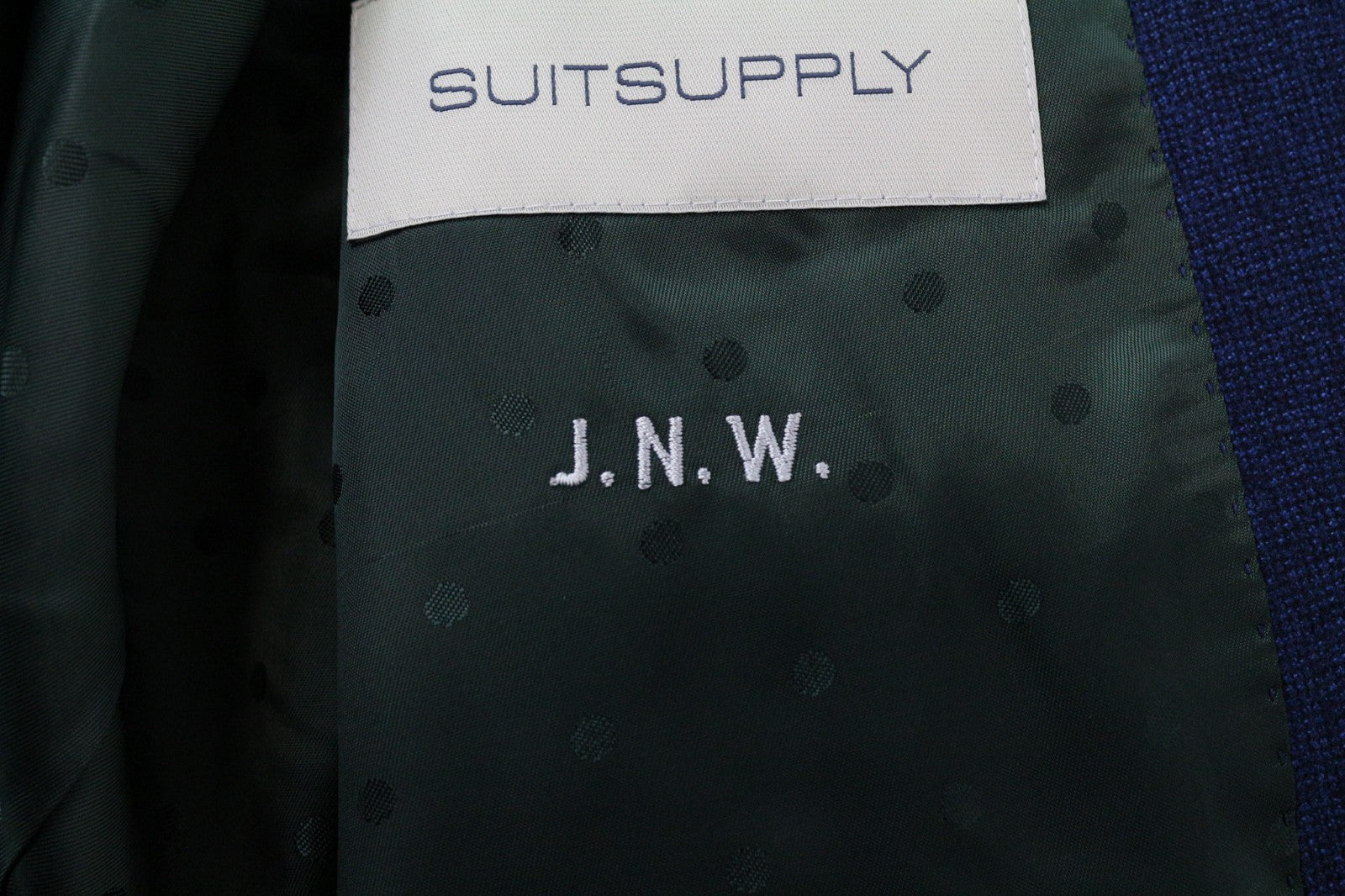 SUITSUPPLY La Spalla Men's Suit UK36S Mid Blue Slim 2-Piece Wool S120s Melange