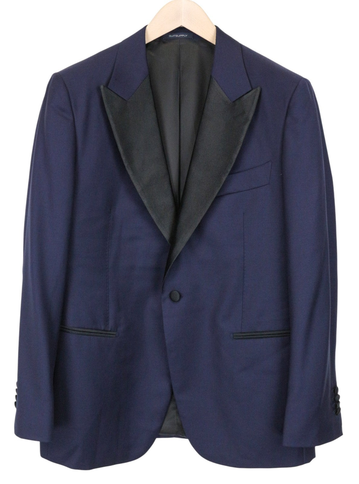 SUITSUPPLY Lazio Tuxedo Men's Suit UK42S Blue Wool Super 130's Slim 3 Piece