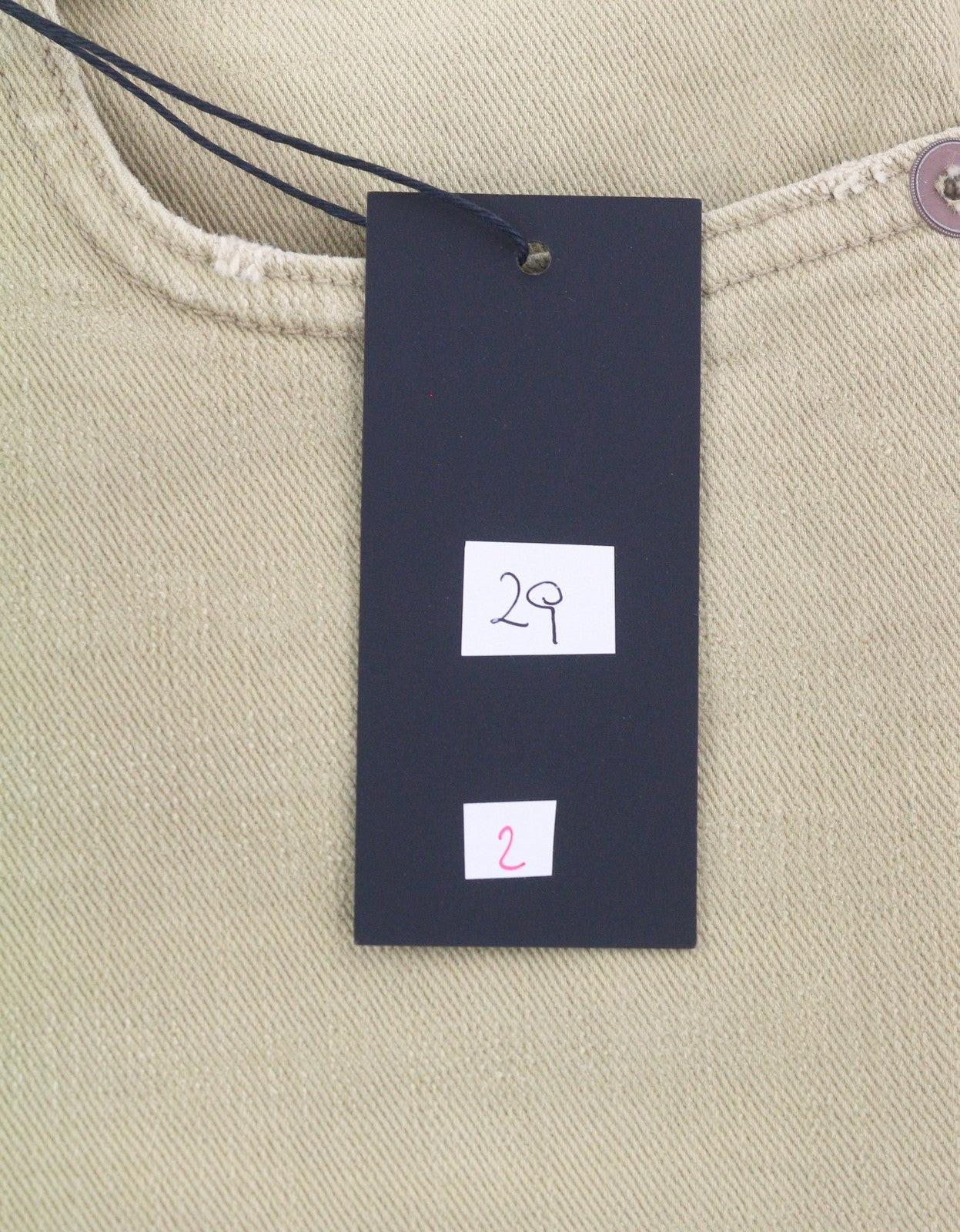 R13 Boy Straight Women Jeans 29 Khaki Stretch Faded Ankle Length Casual RRP€699