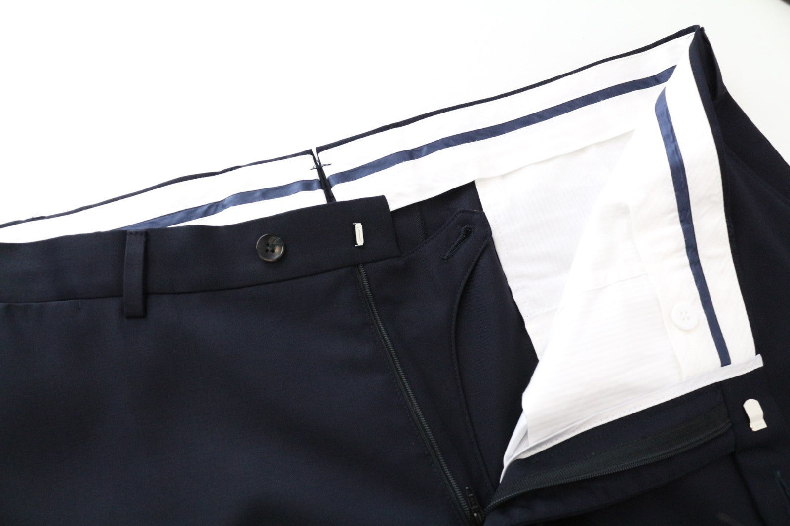 SUITSUPPLY Lazio Men's Suit UK52R Navy Blue Pure Wool 2 Piece Slim Single-Breast