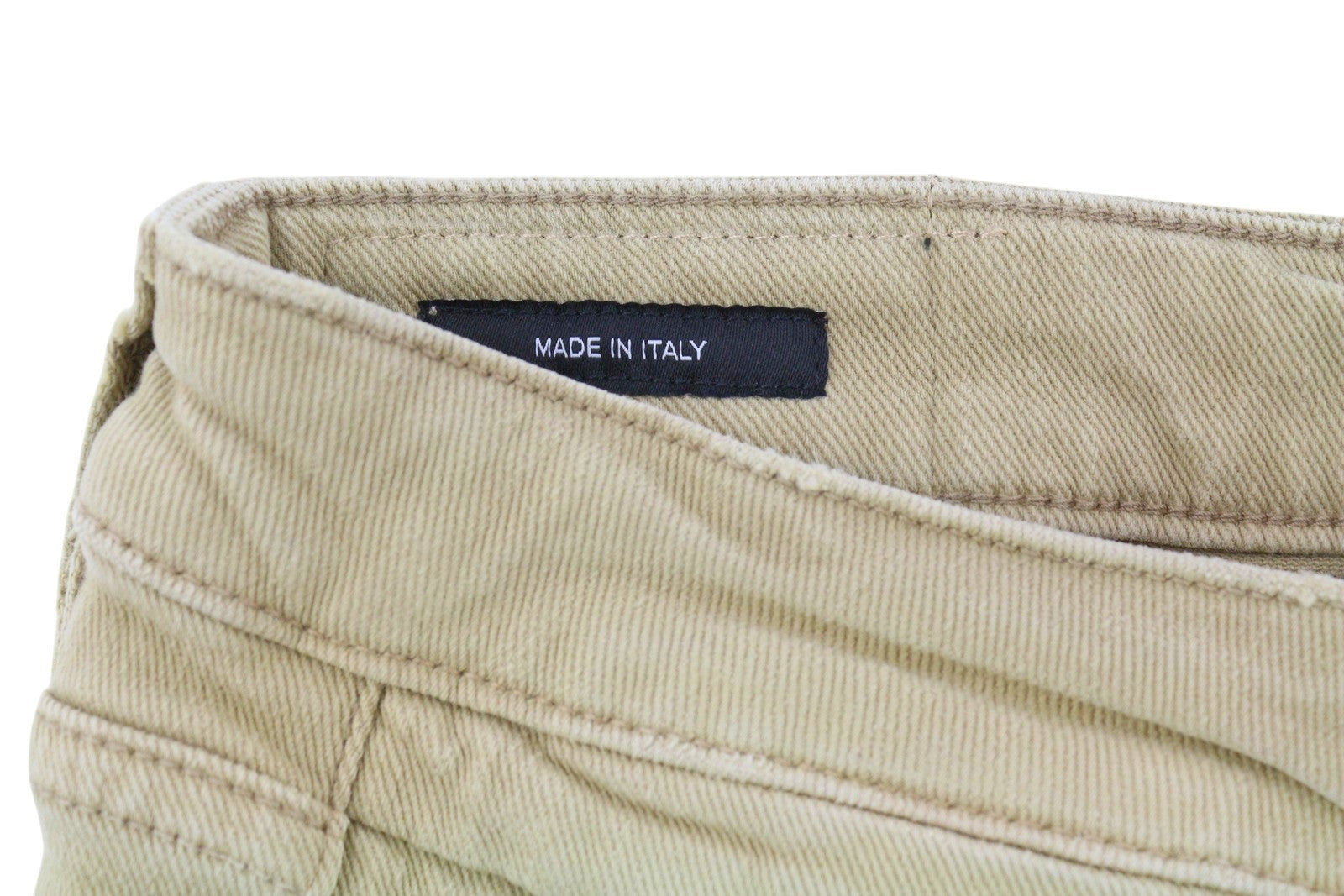 R13 Boy Straight Women Jeans 27 Khaki Stretch Washed Cropped Ankle Zip RRP€699