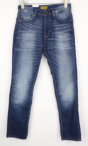 JACK &amp; JONES Tim vyriški džinsai W29/L32 Slim tiesūs tamprūs mėlyni skalbtos medvilnės gaminiai 