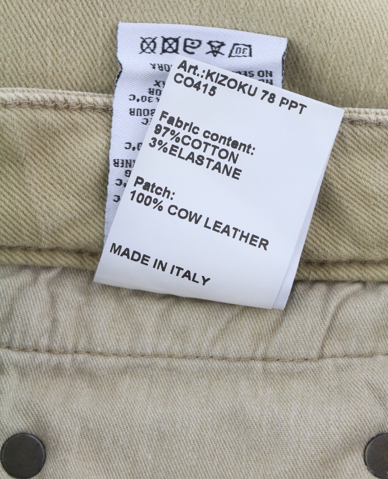 R13 Boy Straight Women Jeans 27 Khaki Stretch Faded Cropped Ankle Length RRP€699