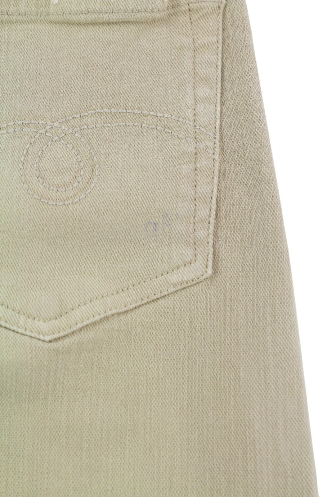 R13 Boy Straight Women Jeans 27 Khaki Stretch Faded Cropped Ankle Length RRP€699