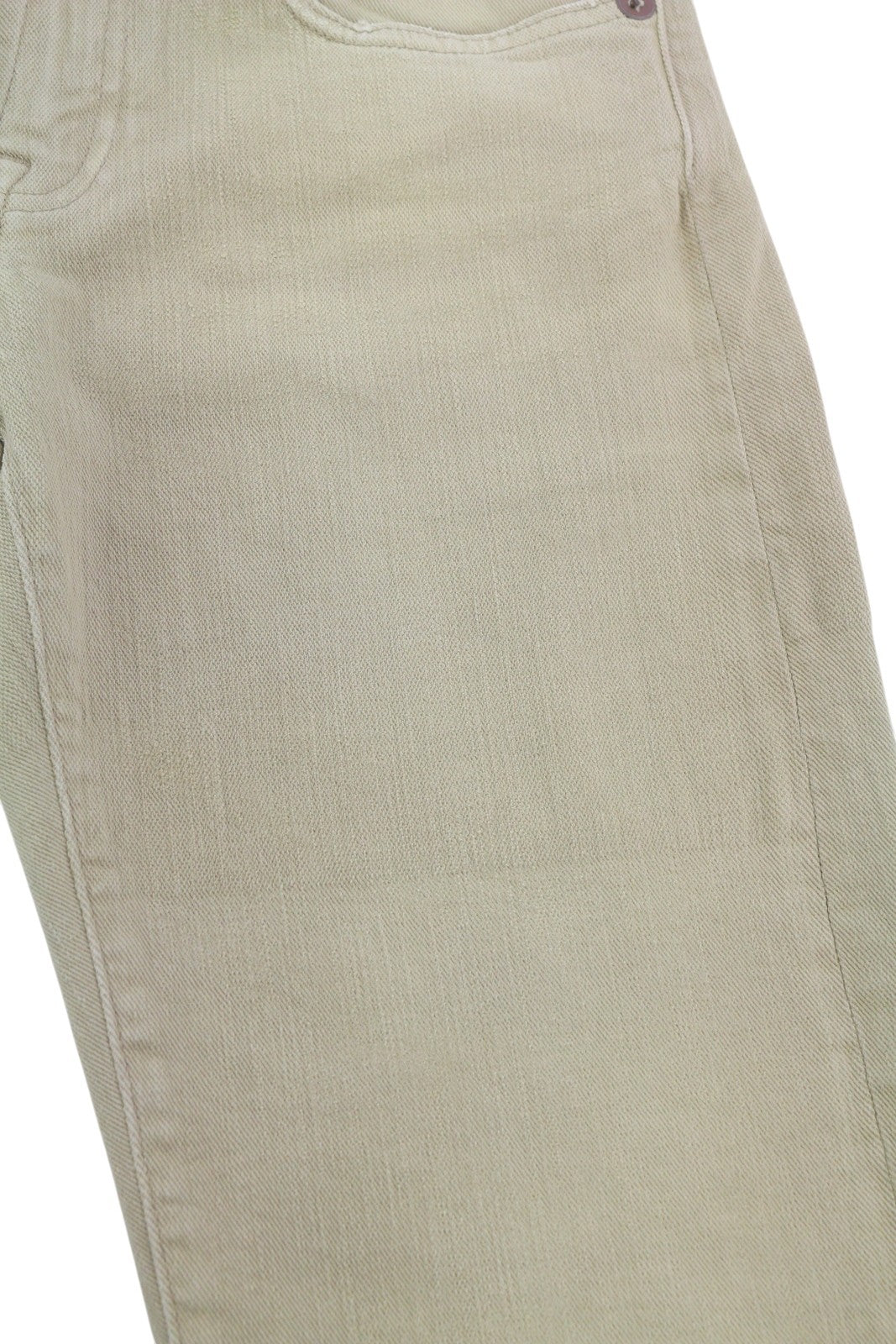 R13 Boy Straight Women Jeans 27 Khaki Stretch Faded Cropped Ankle Length RRP€699