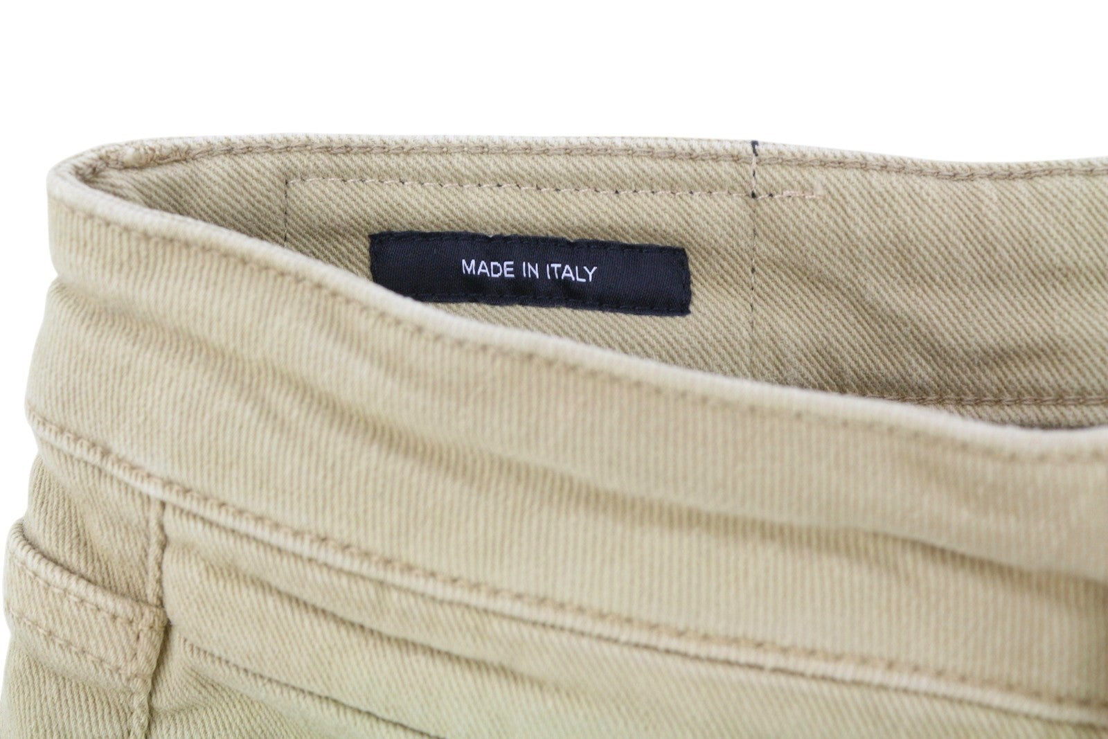 R13 Boy Straight Women Jeans 26 Khaki Stretch Faded Cropped Ankle Length RRP€699