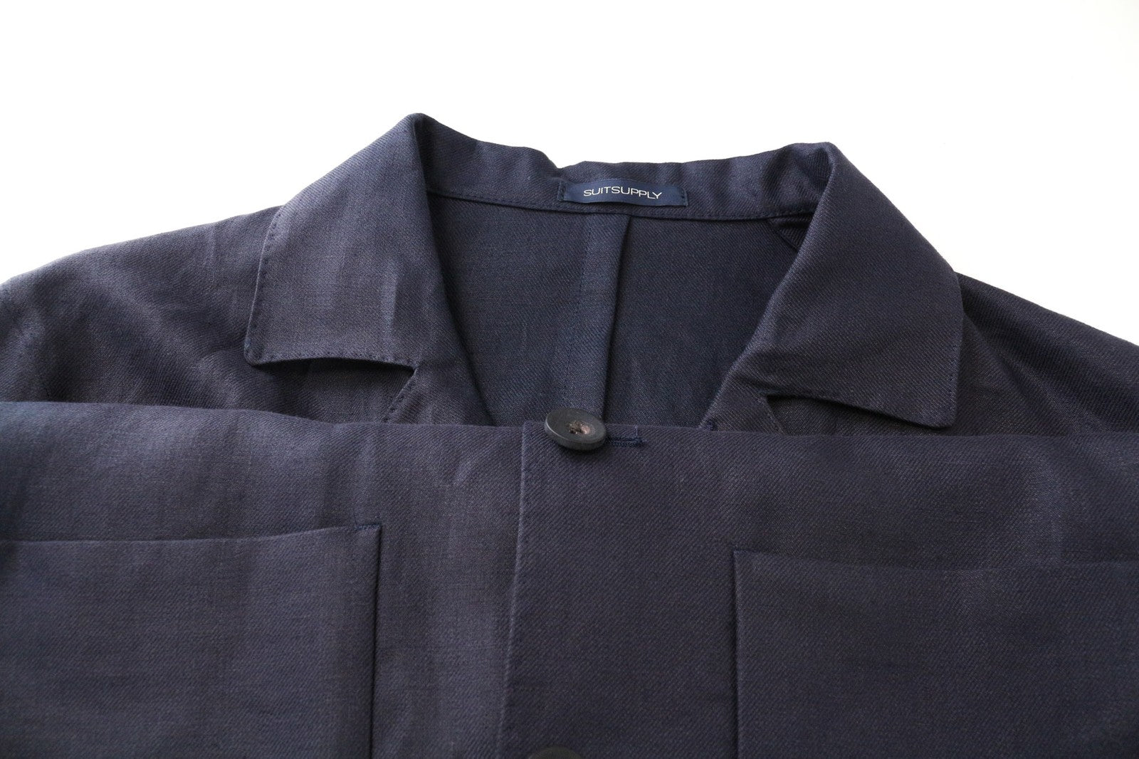 „SUITSUPPLY Walter“ vyriškas švarkas, UK36R, tamsiai mėlynas, lengvas lininis švarkas 