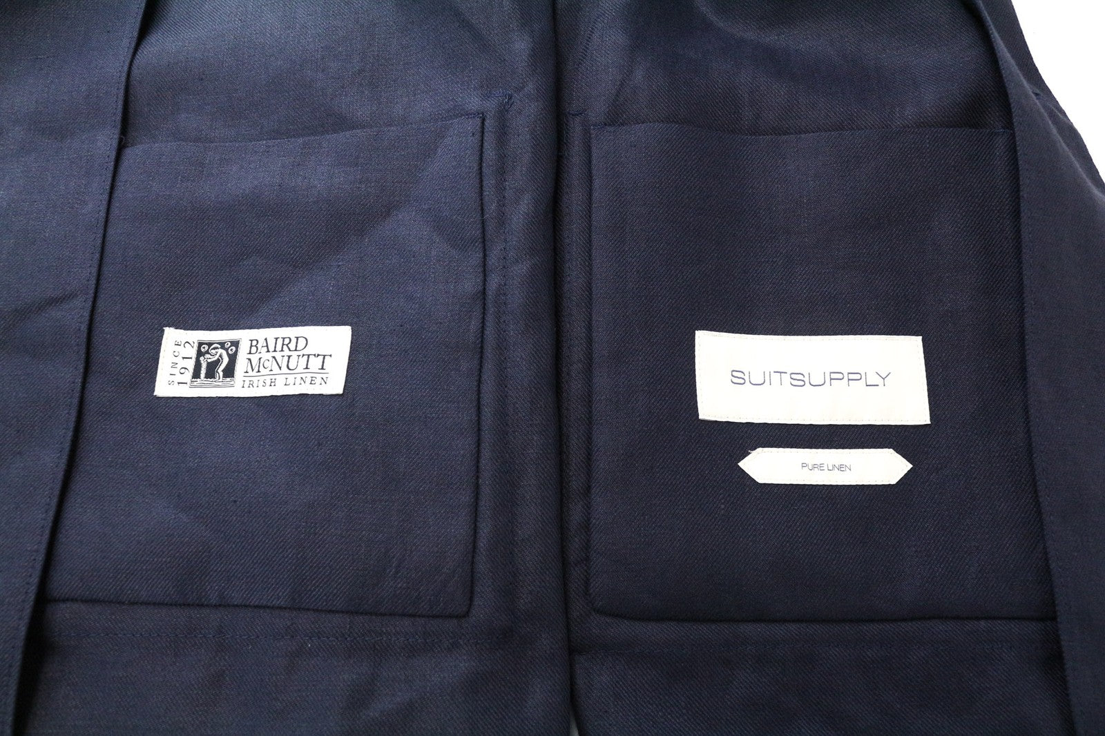 „SUITSUPPLY Walter“ vyriškas švarkas, UK36R, tamsiai mėlynas, lengvas lininis švarkas 