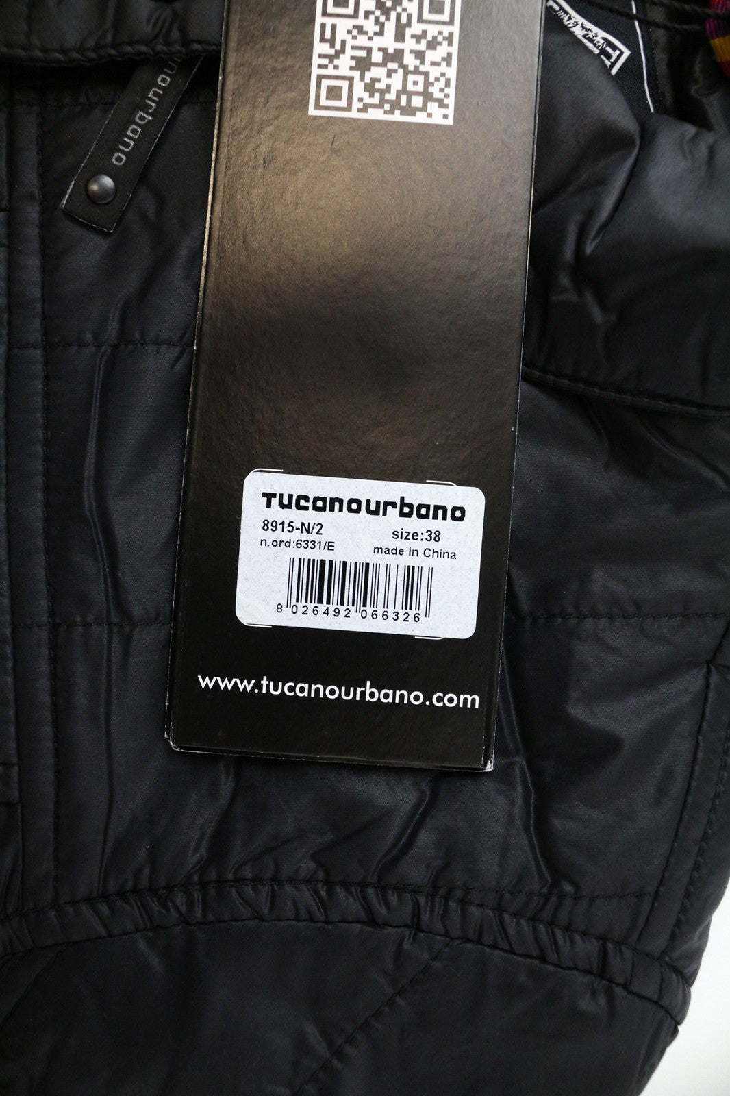 TUCANO URBANO Trudy Women's Jacket XS Black Thermal Padded Windbreaker Lined